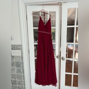 Burgundy Evening Dress